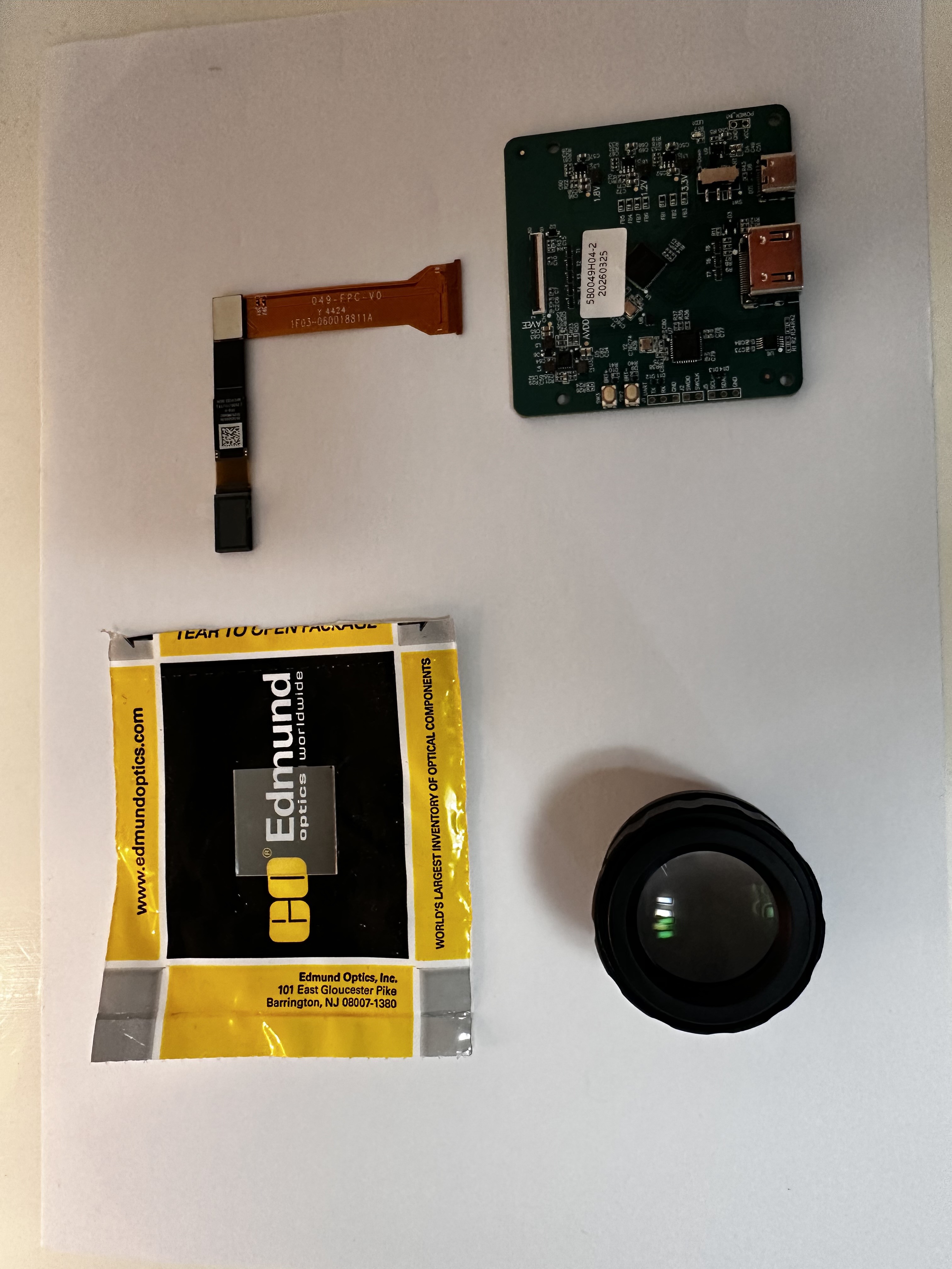 All components laid out